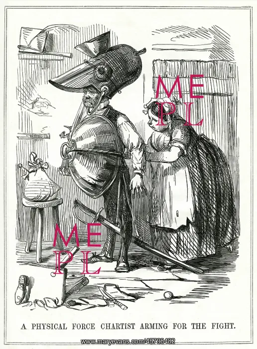 : Cartoon, A Physical Force Chartist Arming for the Fight : Cartoon, A Physical Force Chartist Arming for the Fight