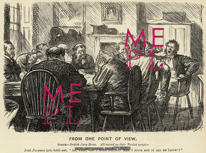 : Cartoon, From One Point of View (juryman) : Cartoon, From One Point of View (juryman)