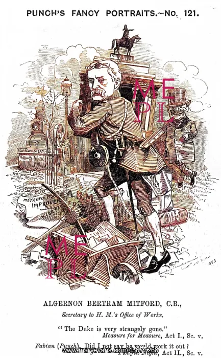 : Cartoon portrait, Algernon Bertram Mitford : Cartoon portrait, Algernon Bertram Mitford