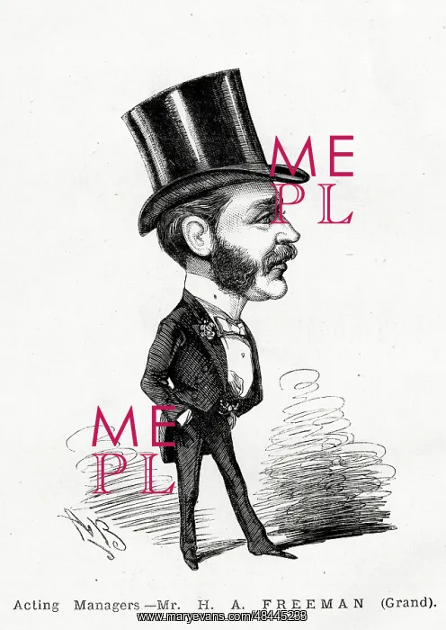 : Cartoon portrait, Mr H A Freeman, Acting Manager : Cartoon portrait, Mr H A Freeman, Acting Manager