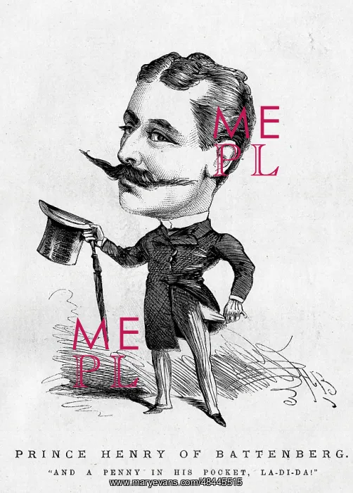 : Cartoon portrait, Prince Henry of Battenberg : Cartoon portrait, Prince Henry of Battenberg