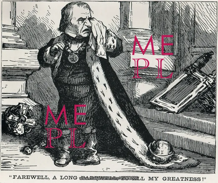 : Cartoon of President Andrew Johnson, dressed : Cartoon of President Andrew Johnson, dressed