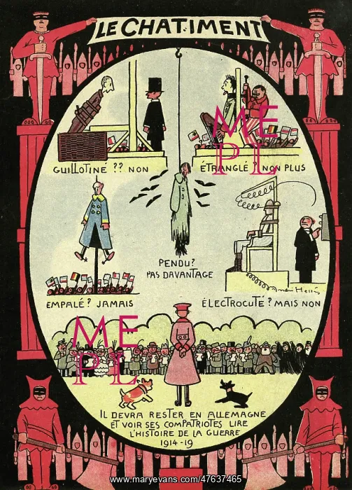 : Cartoon, The Punishment, WW1 : Cartoon, The Punishment, WW1
