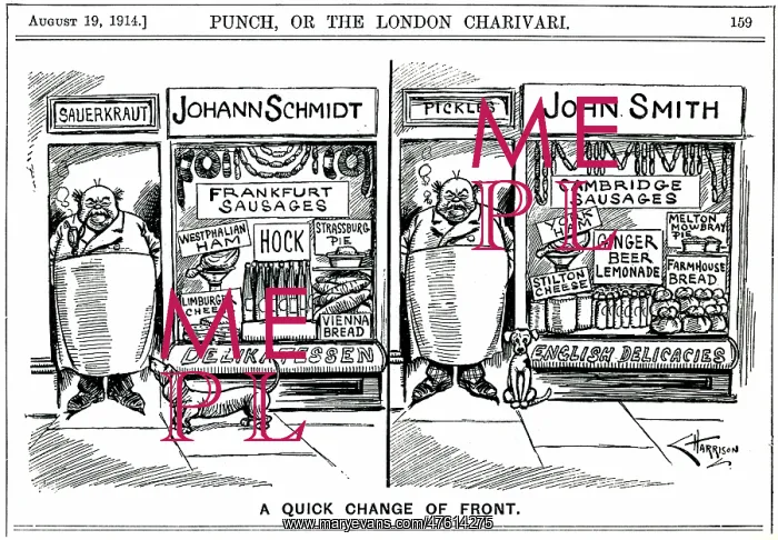 : Cartoon, A Quick Change of Front (WW1) : Cartoon, A Quick Change of Front (WW1)