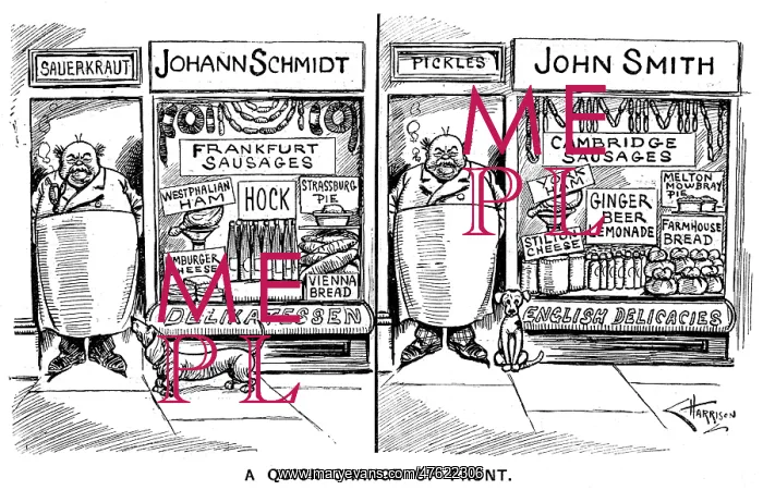 : Cartoon, A Quick Change of Front (WW1) : Cartoon, A Quick Change of Front (WW1)
