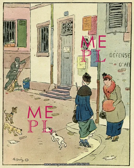: Cartoon, Replacing the maid, WW1 : Cartoon, Replacing the maid, WW1