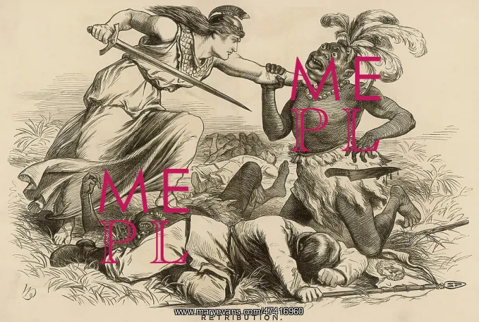 : Cartoon, Retribution (Britannia and Cetewayo) : Cartoon, Retribution (Britannia and Cetewayo)