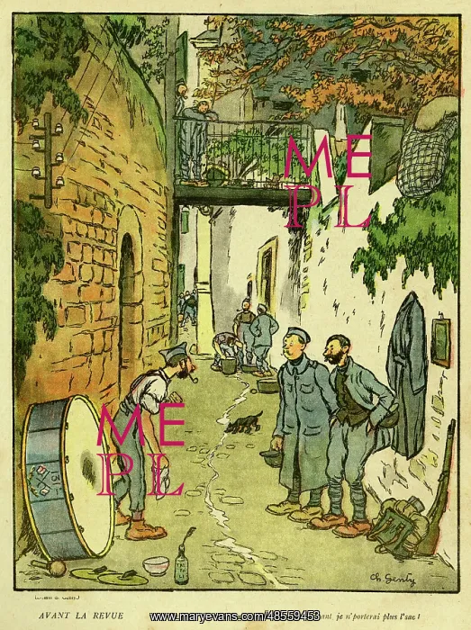 : Cartoon, Before the review, WW1 : Cartoon, Before the review, WW1
