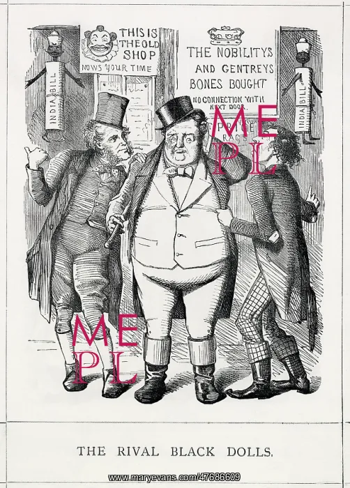: Cartoon, The Rival Black Dolls (India Bill) : Cartoon, The Rival Black Dolls (India Bill)