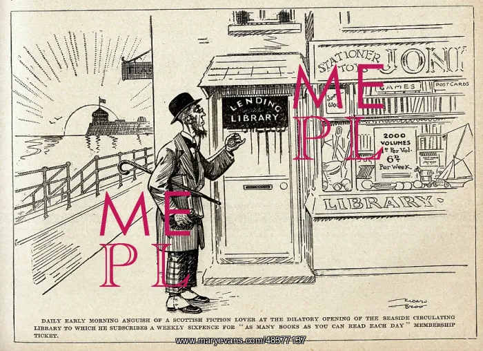  : Cartoon, Seaside Lending Library