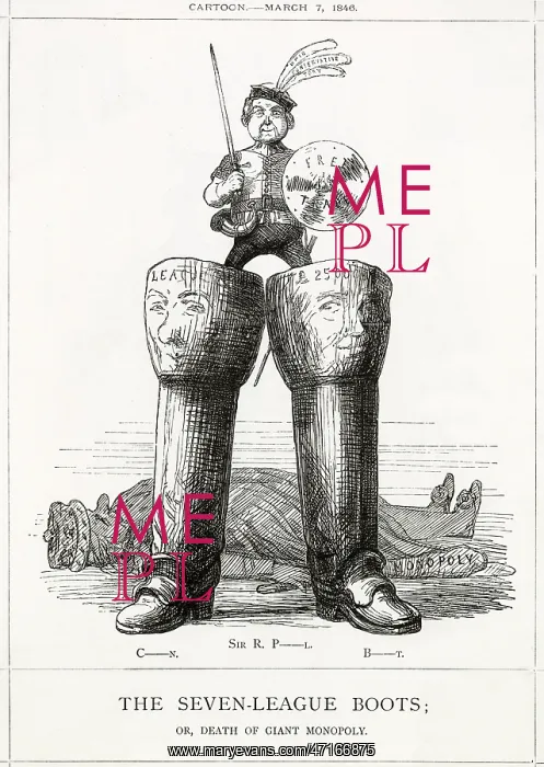 : Cartoon, The Seven-league boots 1846 : Cartoon, The Seven-league boots 1846