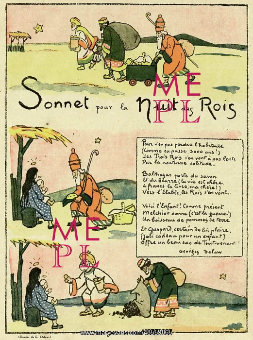 : Cartoon, Sonnet for Twelfth Night, WW1 : Cartoon, Sonnet for Twelfth Night, WW1
