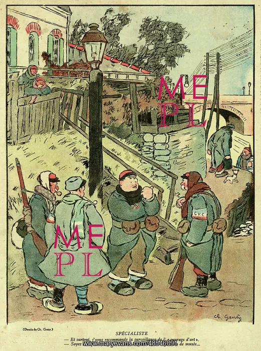 : Cartoon, A Specialist, WW1 : Cartoon, A Specialist, WW1