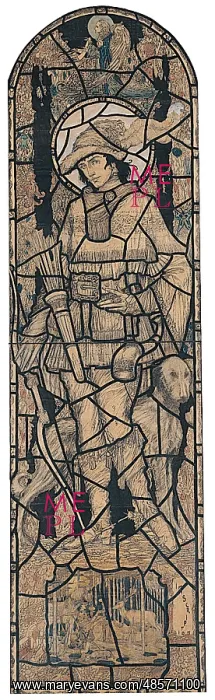 : Cartoon for St. Hubert by Harry Clarke : Cartoon for St. Hubert by Harry Clarke