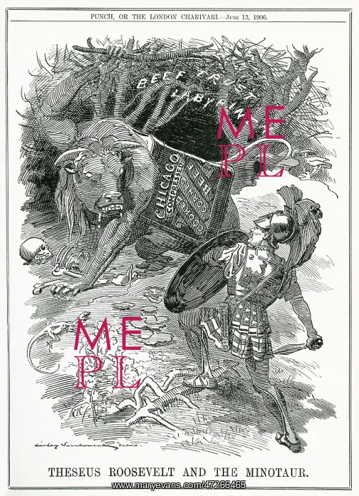 : Cartoon, Theseus Roosevelt and the Minotaur : Cartoon, Theseus Roosevelt and the Minotaur