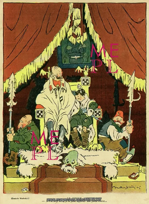 : Cartoon, The Throne, WW1 : Cartoon, The Throne, WW1