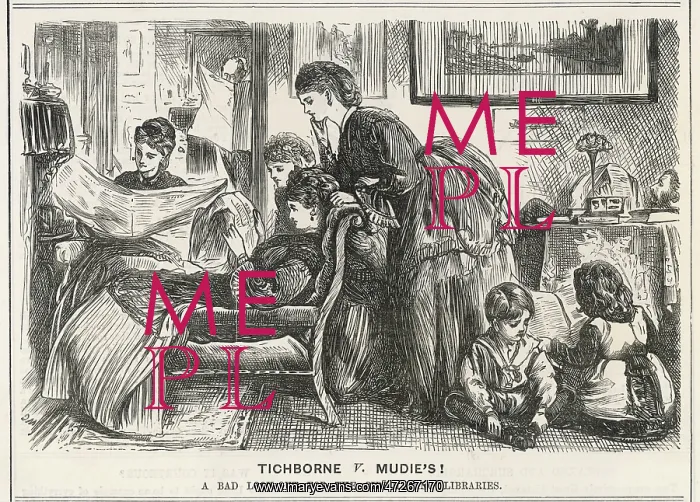 : Cartoon, Tichborne v. Mudie's! : Cartoon, Tichborne v. Mudie's!