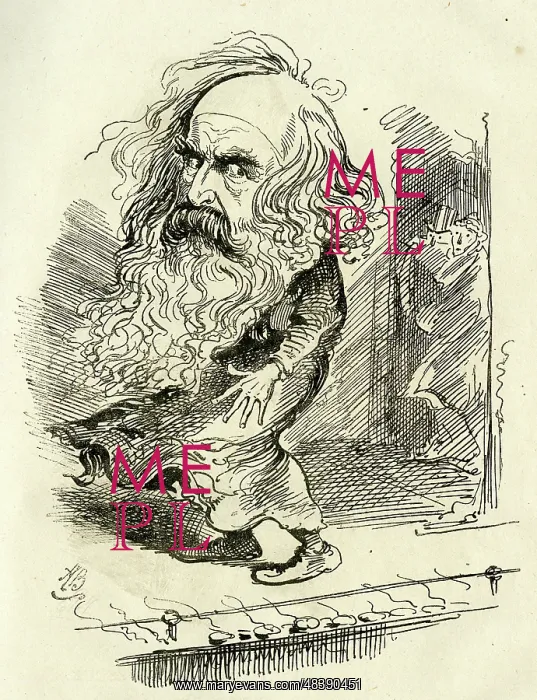 : Cartoon, Tommasso Salvini as King Lear : Cartoon, Tommasso Salvini as King Lear