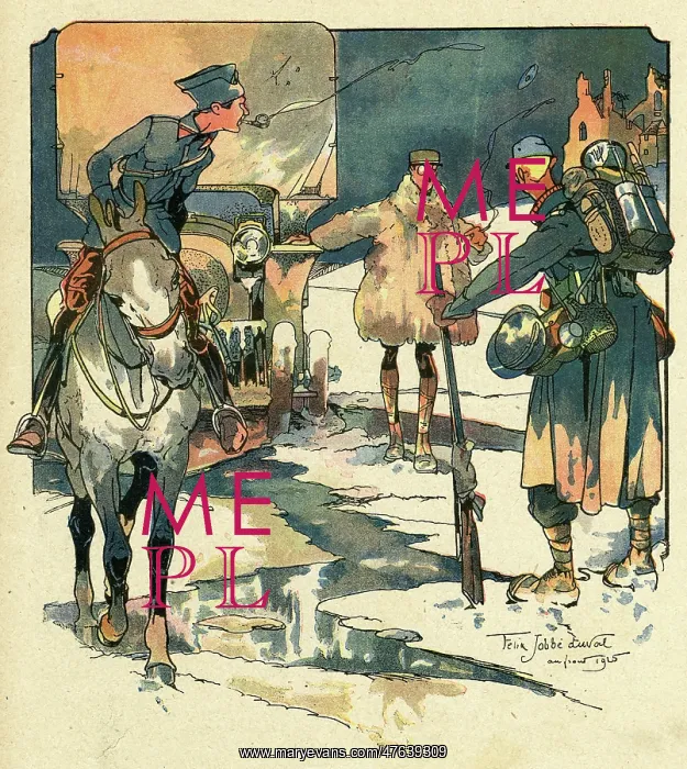 : Cartoon, Troop transport, WW1 : Cartoon, Troop transport, WW1