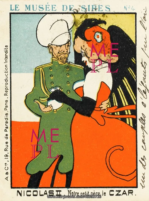 : Cartoon of Tsar Nicholas II of Russia : Cartoon of Tsar Nicholas II of Russia