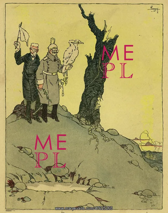 : Cartoon, The useless trap, WW1 : Cartoon, The useless trap, WW1