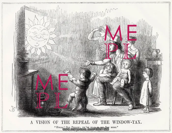 : Cartoon, A Vision of the Repeal of the window-tax : Cartoon, A Vision of the Repeal of the window-tax