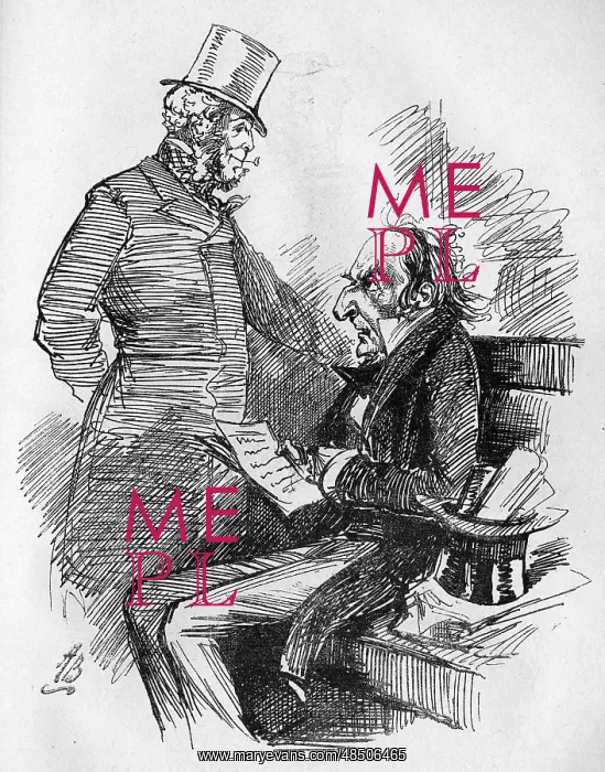 : Cartoon, W E Gladstone and the ghost of Palmerston : Cartoon, W E Gladstone and the ghost of Palmerston