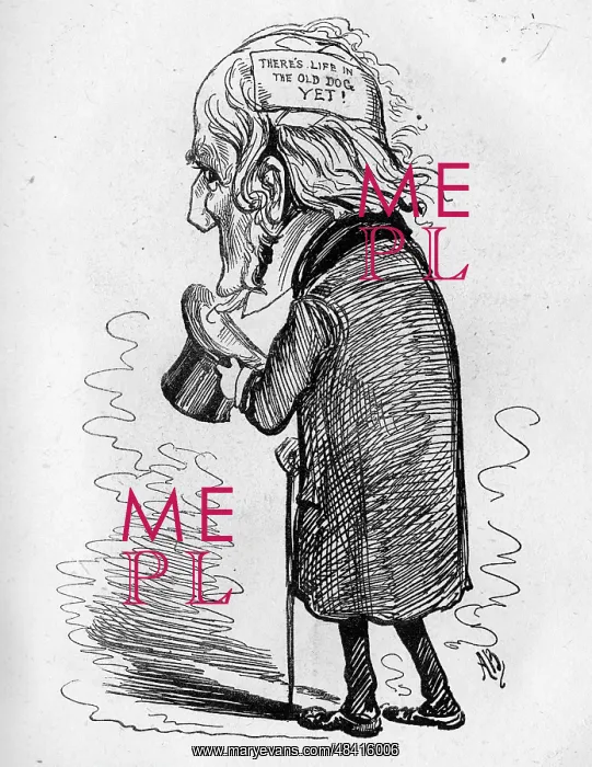 : Cartoon of W E Gladstone, Liberal Prime Minister : Cartoon of W E Gladstone, Liberal Prime Minister