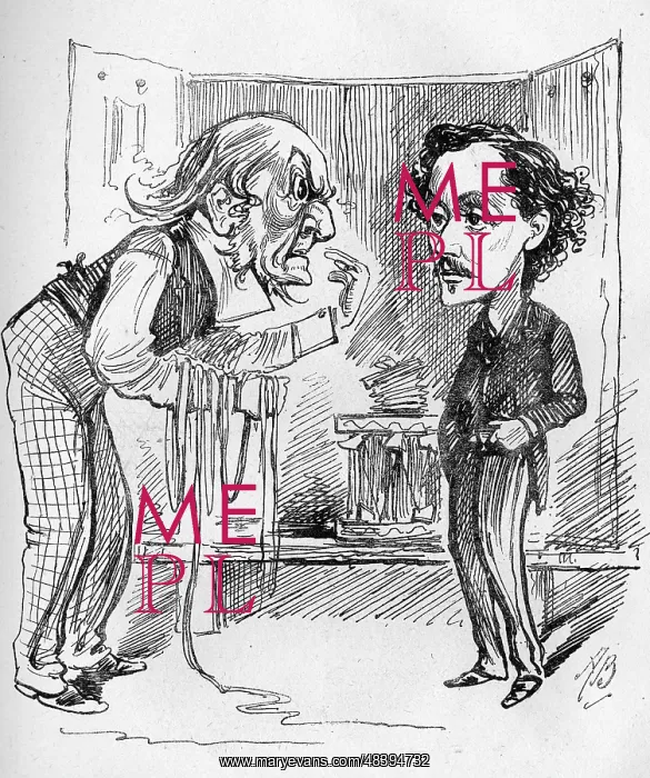 : Cartoon of W E Gladstone and his son Herbert : Cartoon of W E Gladstone and his son Herbert