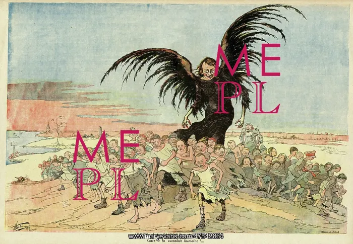 : Cartoon, After War, Misery, WW1 : Cartoon, After War, Misery, WW1