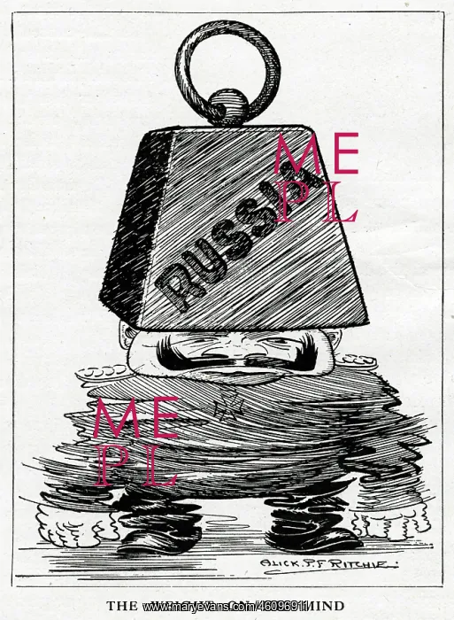  : Cartoon, The Weight On His Mind, WW1