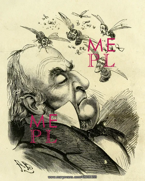: Cartoon, William Gladstone asleep : Cartoon, William Gladstone asleep