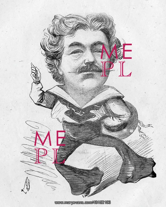 : Cartoon of William Rignold, English actor : Cartoon of William Rignold, English actor