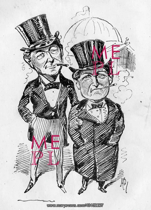 : Cartoon of Willing and Myers : Cartoon of Willing and Myers