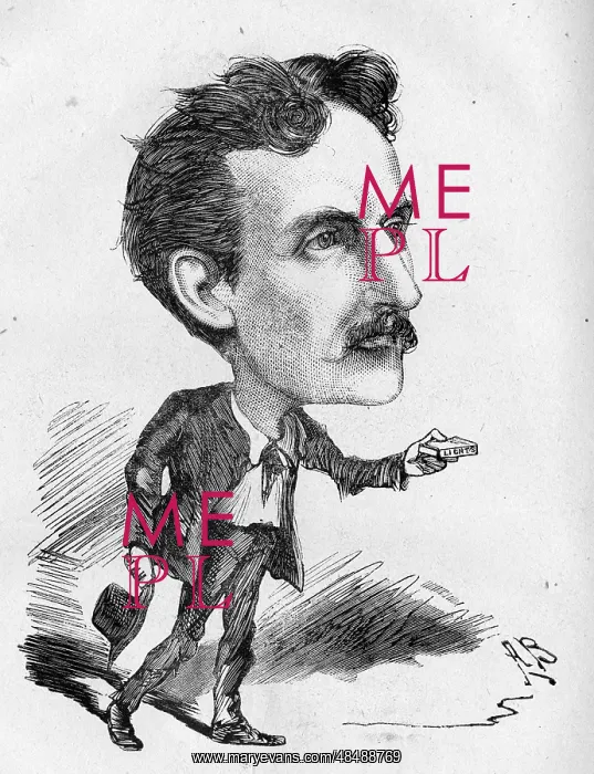 : Cartoon of Wilson Barrett, actor, manager and playwright : Cartoon of Wilson Barrett, actor, manager and playwright
