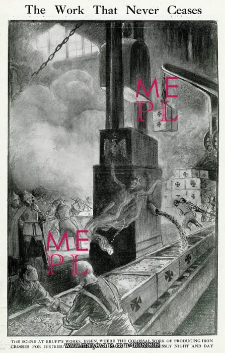 : Cartoon, The Work That Never Ceases, WW1 : Cartoon, The Work That Never Ceases, WW1