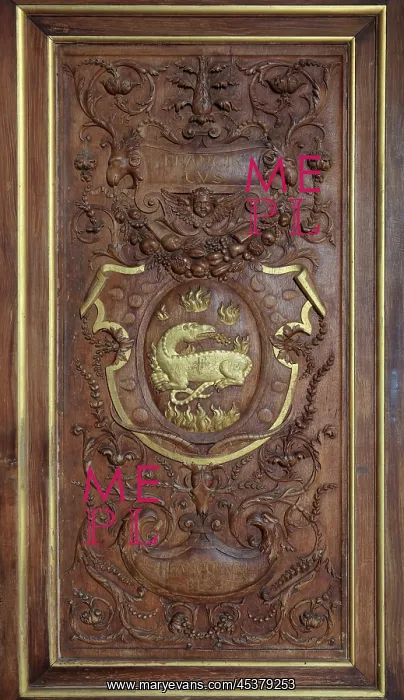 : Carved gilded wooden panel by Scibec de Capri : Carved gilded wooden panel by Scibec de Capri