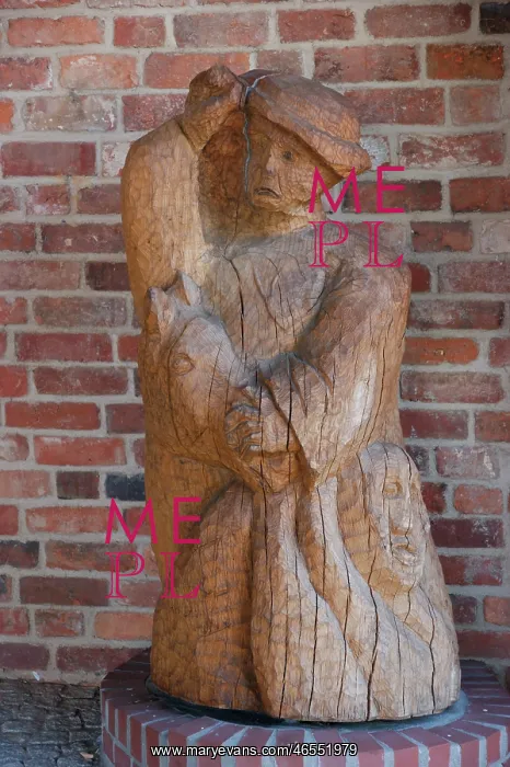 : Carving of Michael Kohlhaas, Juterbog, Brandenburg, Germany : Carving of Michael Kohlhaas, Juterbog, Brandenburg, Germany