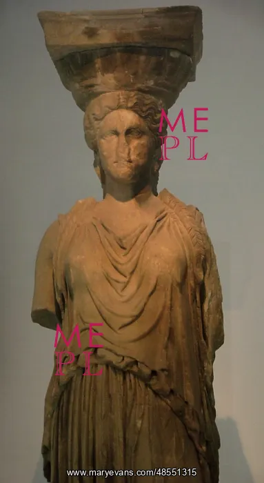 : Caryatid of the Erechtheion. Athens 421-407 BC. Original. Th : Caryatid of the Erechtheion. Athens 421-407 BC. Original. Th