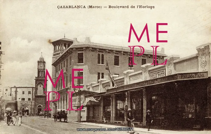 : Casablanca, Morocco - Clock Street : Casablanca, Morocco - Clock Street