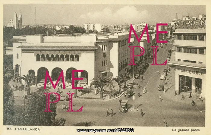: Casablanca, Morocco - La Grande Poste : Casablanca, Morocco - La Grande Poste