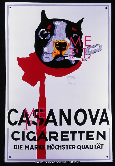 : Casanova Cigarettes, advertising, 1920 : Casanova Cigarettes, advertising, 1920