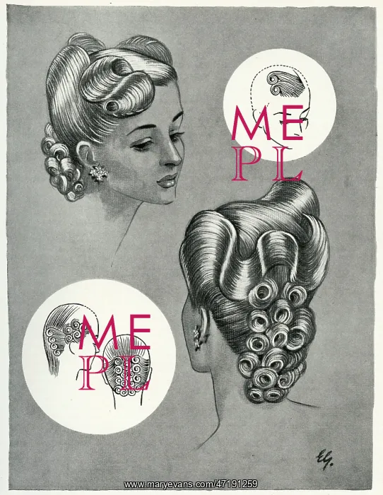 : Cascade hairstyle 1940s : Cascade hairstyle 1940s