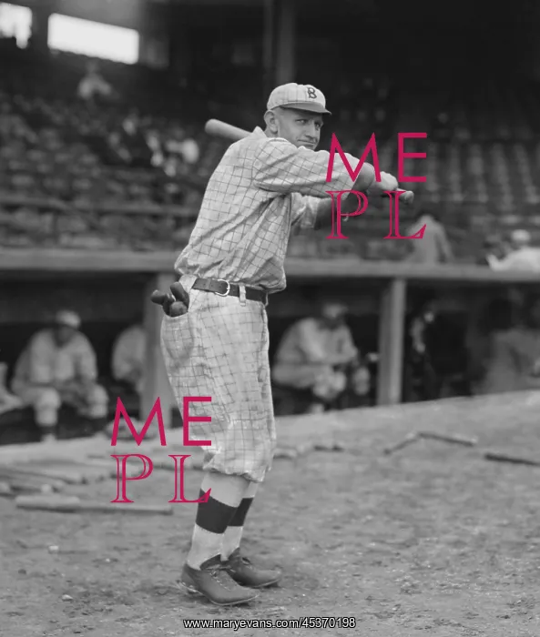 : Casey Stengel, in a batting pose in Brooklyn : Casey Stengel, in a batting pose in Brooklyn
