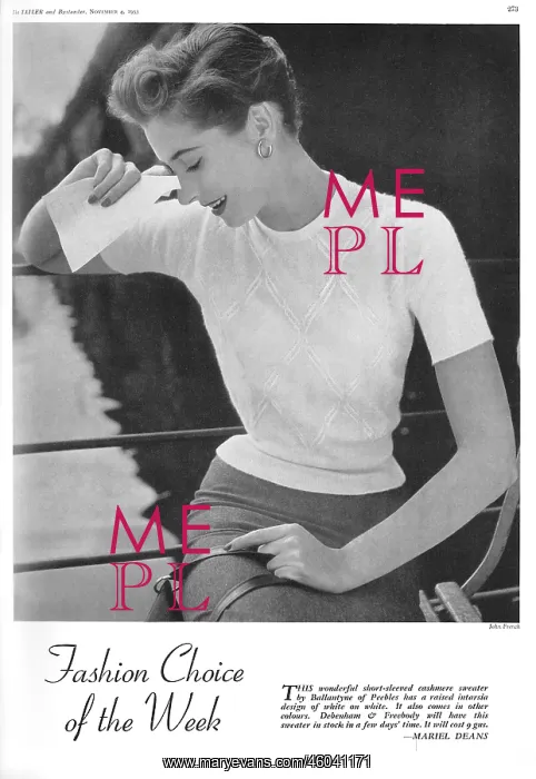 : Cashmere sweater, 1953 : Cashmere sweater, 1953