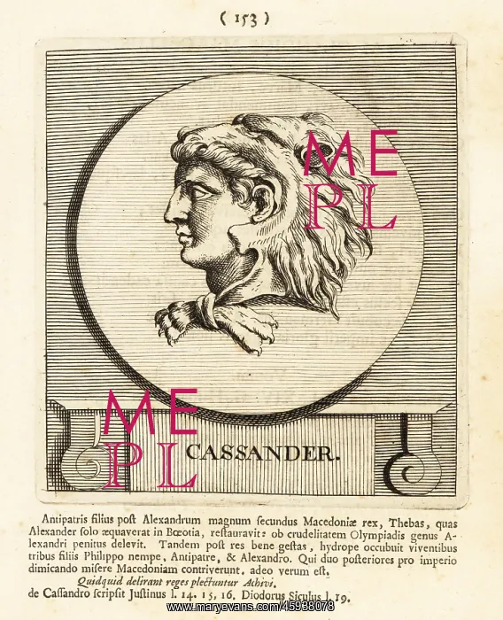 : Cassander, king of the ancient kingdom of Macedon : Cassander, king of the ancient kingdom of Macedon
