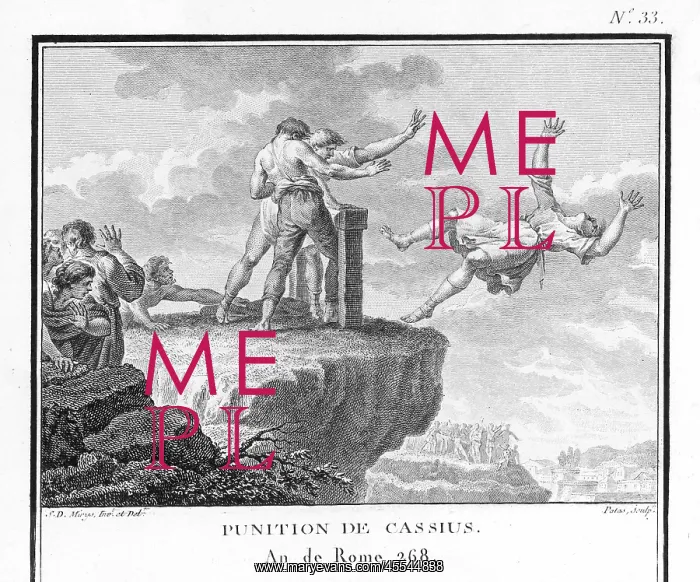 : Cassius thrown from the Tarpeian Rock : Cassius thrown from the Tarpeian Rock