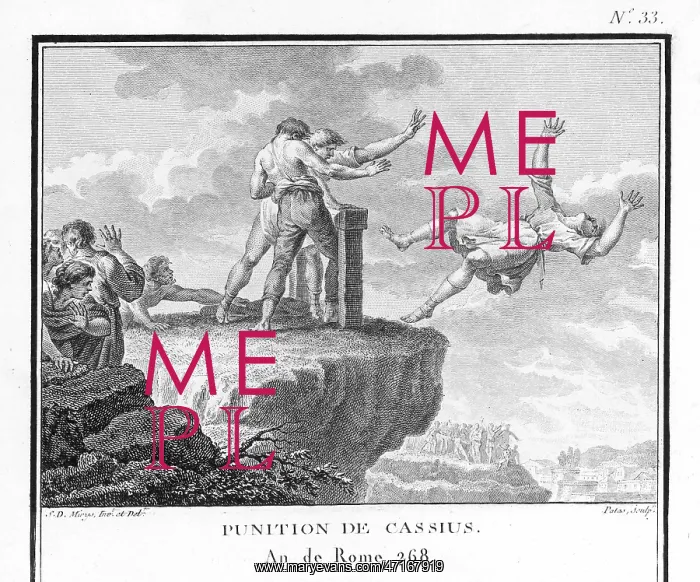 : Cassius thrown from the Tarpeian Rock : Cassius thrown from the Tarpeian Rock