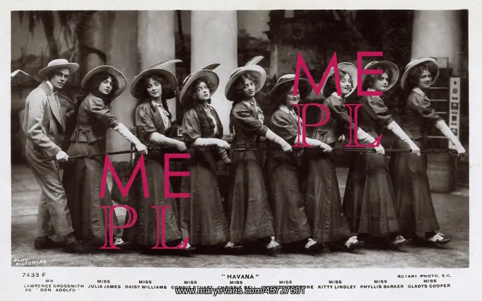 : Cast of the show Havana including a young Gladys Cooper : Cast of the show Havana including a young Gladys Cooper