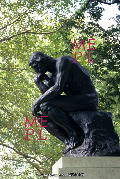 : Cast of the Thinker by Auguste Rodin at the Rodin : Cast of the Thinker by Auguste Rodin at the Rodin